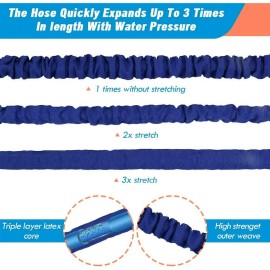 3X Stronger Deluxe Expandable Flexible Garden Water Hose 25Ft
