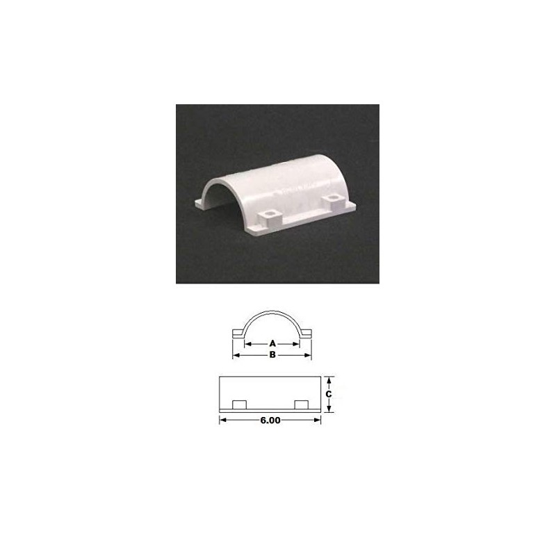 Repair Saddle - for 4" Pipe with Hardware Kit/PRSC4/Plastic Oddities