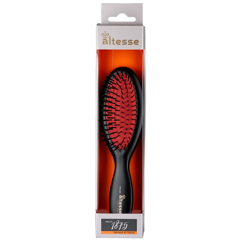 Altesse Hair Brush with Nylon Bristles Without Nylon Bristles, 7 Row