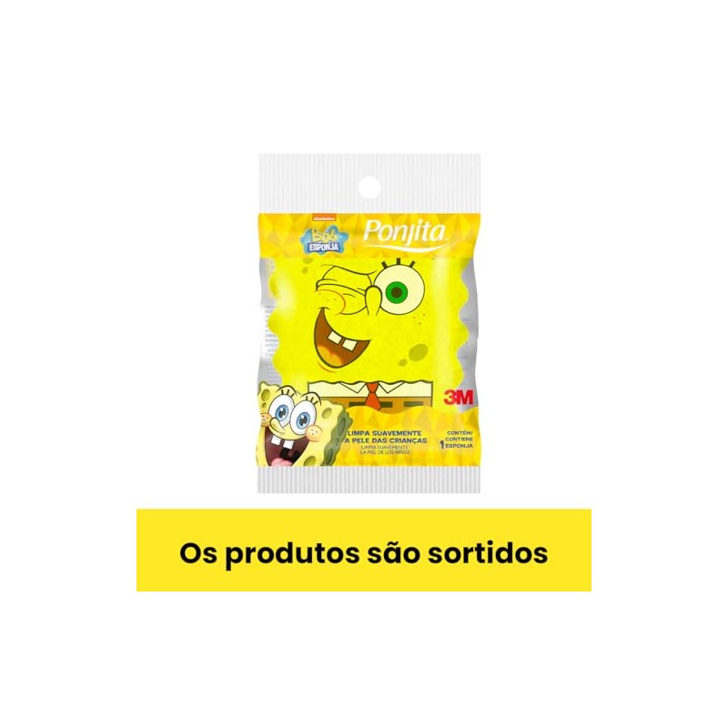 PONJITA 3M Esponja de Baño para Niños Bob Esponja Diseños
