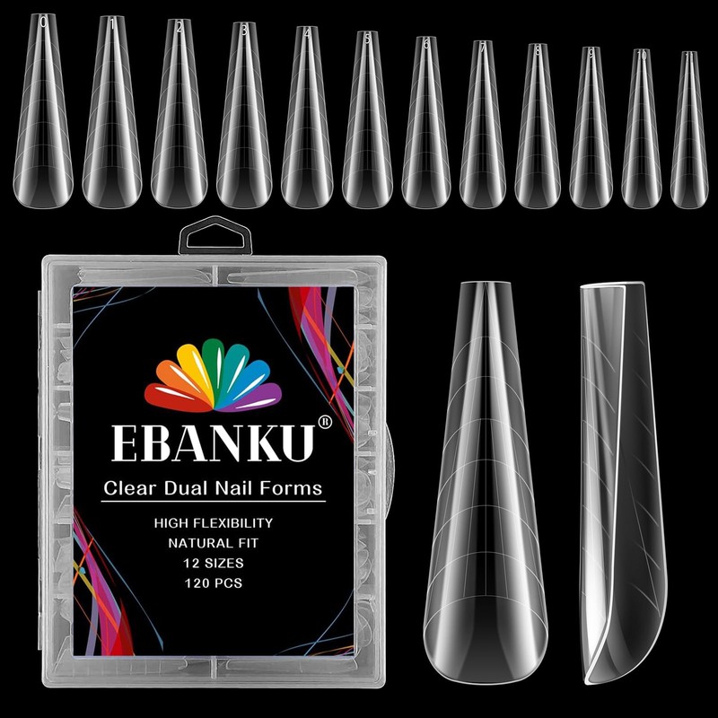 EBANKU Juego de 120 extensiones de gel de polietileno con