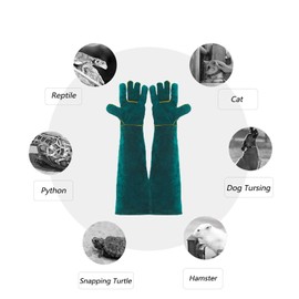 PeSandy Animal Handling Gloves Bite Proof, 40CM Durable Bite Resistant Gloves for Bathing,Grooming,Welding, Handling Dog/Cat/Bird/Snake/Parrot/Lizard/Reptile- Scratch/Bite Resistant Protection Gloves