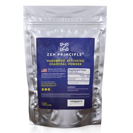Zen Principle Hardwood Activated Charcoal Powder Oral Whitening - Specification: Hardwood Activated Charcoal Powder 8 oz