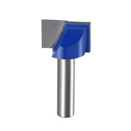 sourcing map 22mm Dia 8mm Shank Bottom Cleaning Router Bit, 2 Flutes Carbide Tipped Cutter Uncoated for Woodworking