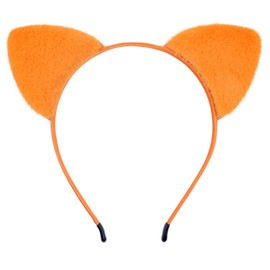 Bonnie Z. Leonardo Fine Velvet Cat Ears Headband Orange-CA