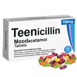 Teenicillin Joke Pill Box with Delicious Jelly Beans Great for Teenage Teenager Birthday Xmas Stocking Filler Secret Santa