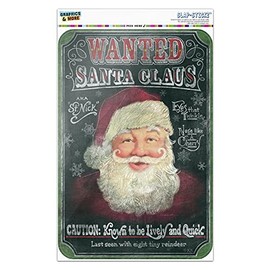 GRAPHICS & MORE Christmas Holiday Santa Claus Wanted Poster Chalkboard Home Business Office Sign