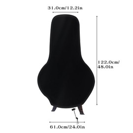 Klmnop Large Chiminea Cover, Heavy Duty 210D Oxford Waterproof Chiminea Protector, Windproof Garden Patio Heater Cover(122x31x61cm)