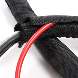 BuyUneed 1inch - 26feet Automobile Self Wrap Braided Wire Wrap Tubing - Lightweight, Flexible and Replacement for Cable Harness Wiring Loom