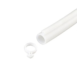 jackfru 10 m Window Seal O-Type Seal Door Balcony Sealing Tape Skylight Window Draught Stopper Window Plastic Window Seals (White-8 mm)