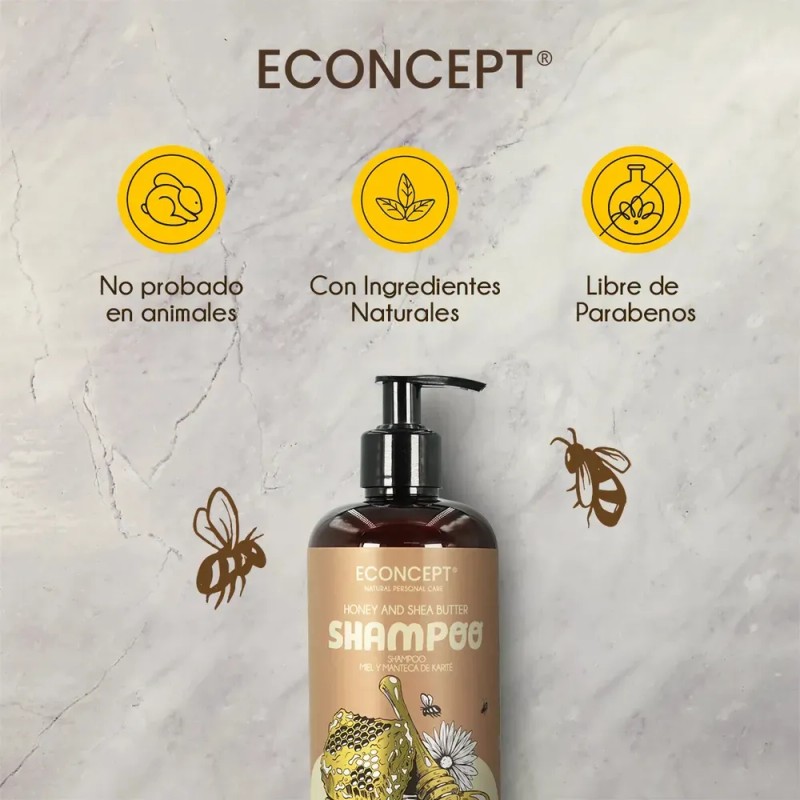 Shampoo Econcept Miel Y Manteca De Karité 500ml