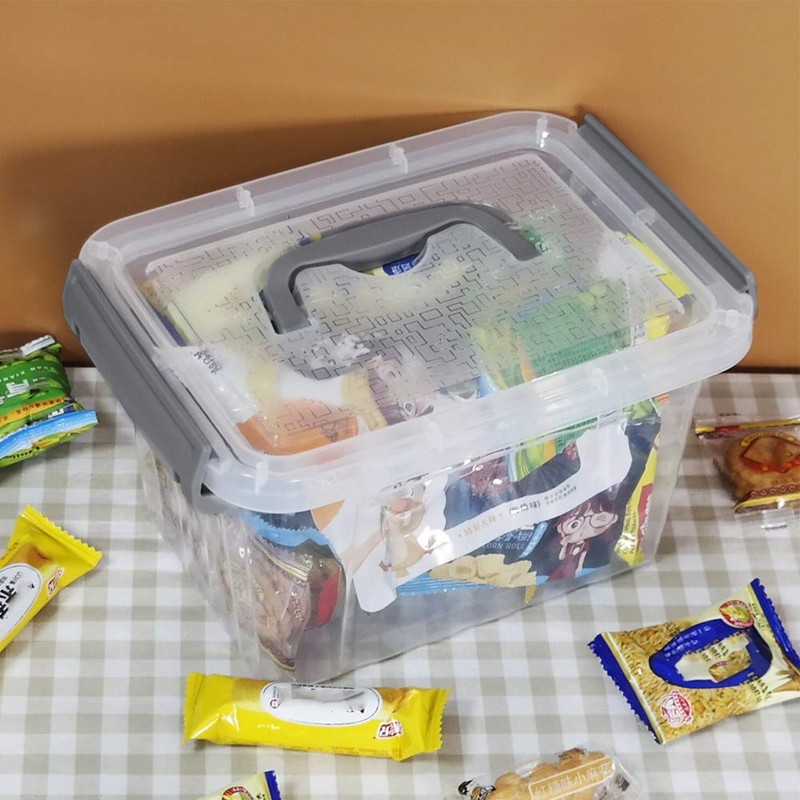 Waikhomes 3L Plastic Storage Containers Set of 6, Latching Storage