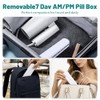 Foldable 7-Day AM/PM Pill Organiser, Magnetic, Travel