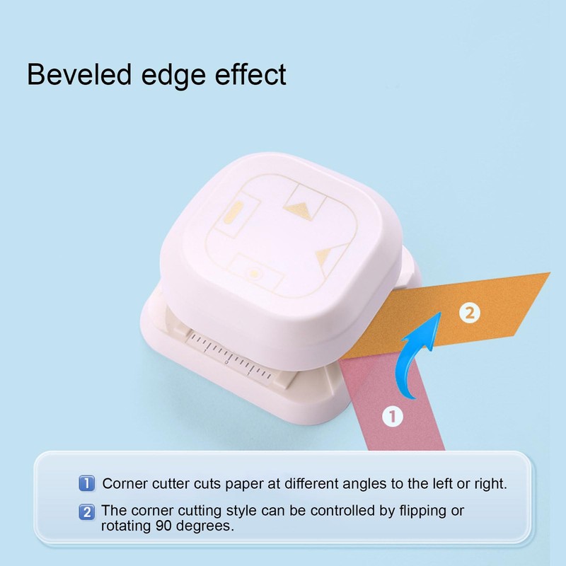 Corner Punch, 4-in-1 Multifunction Hole Punch with Confetti Storage at