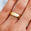 TJC Band Ring for Women in 14ct Yellow Gold Plated