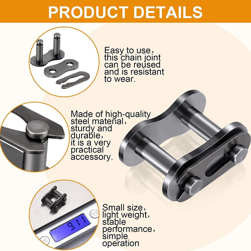 20PCS Chain Master Link Roller 40MN Recyclable Detachable High Hardenability