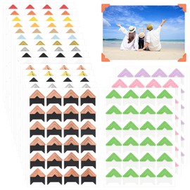 432 Pcs Photo Corners, Self Adhesive Picture Corners, Acid Free Corner Stickers for Scrapbooking, Photo Mounting Corners for DIY Scrapbook, Photo Album, Memory Books (Mixed Colors)