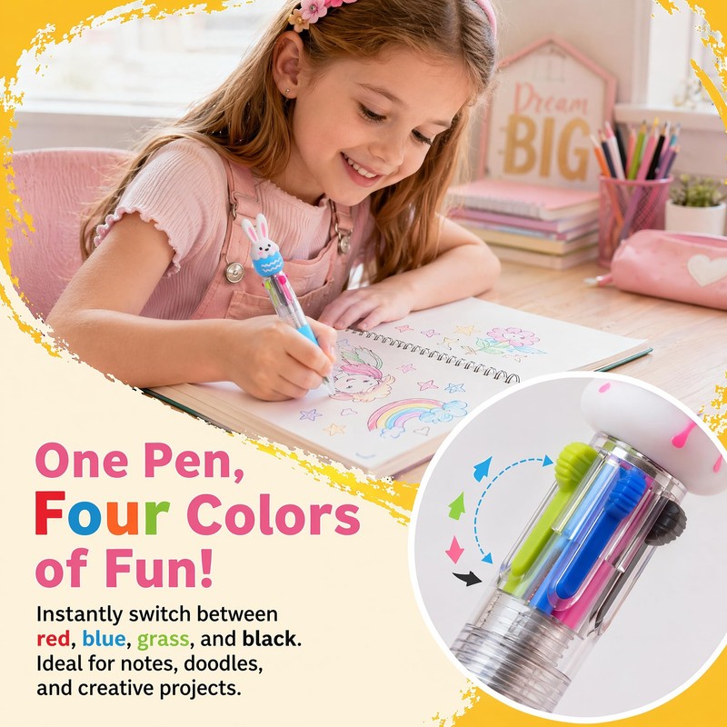 Ddaowanx 24 Pcs Cute Mini Ballpoint Pens Bulk for Kids