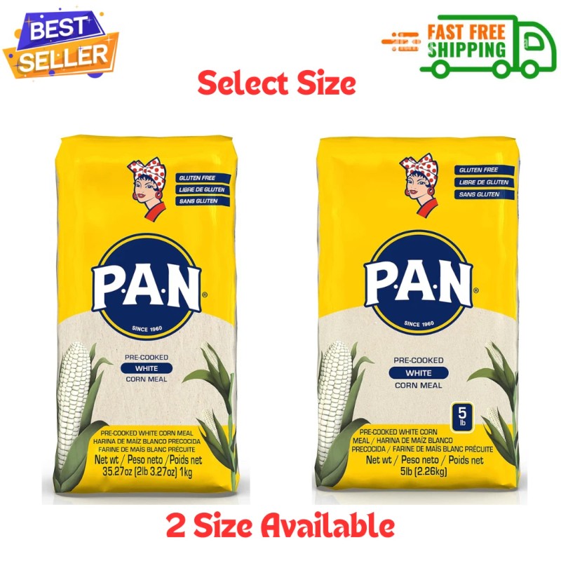 White P.A.N. White Corn Meal – Pre-cooked Gluten Free and