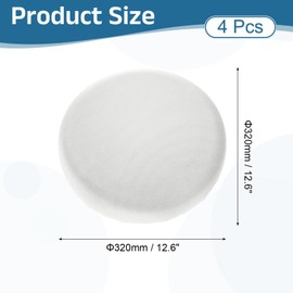 sourcing map 4 Pack Stool Covers Round, 16-20 Inch Bar Stool Covers Washable Dustproof Slipcover Seat Cushion with Elastic for Bar Kitchen Living Room Decor, White