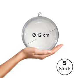 Plastic Ball A502166 Transparent 120 mm Pack of 5 Plastic Transparent Diameter 12 cm