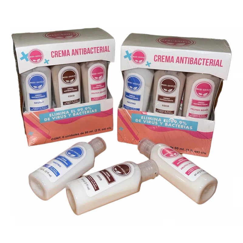 Medi-Shield Crema Antibacterial Manos Paquete 18 Piezas Medi-shield