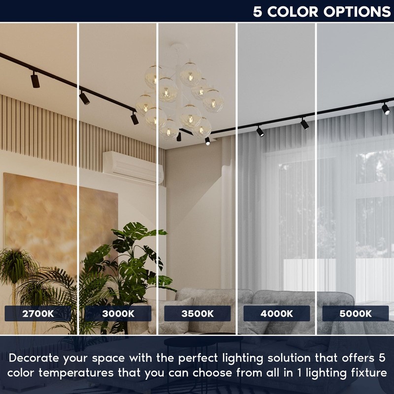 LUXRITE GU10 LED Bulbs Dimmable, 50W Halogen Equivalent, 5 Color