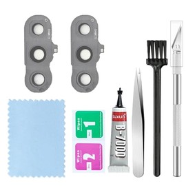 2 Packs Rear Camera Lens Glass Replacement for Galaxy S23 FE Camera Glass Lens Replacement with Repair Tools