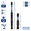 4 Piece Rennie Tool Magnetic 60mm and 152mm Professional Impact