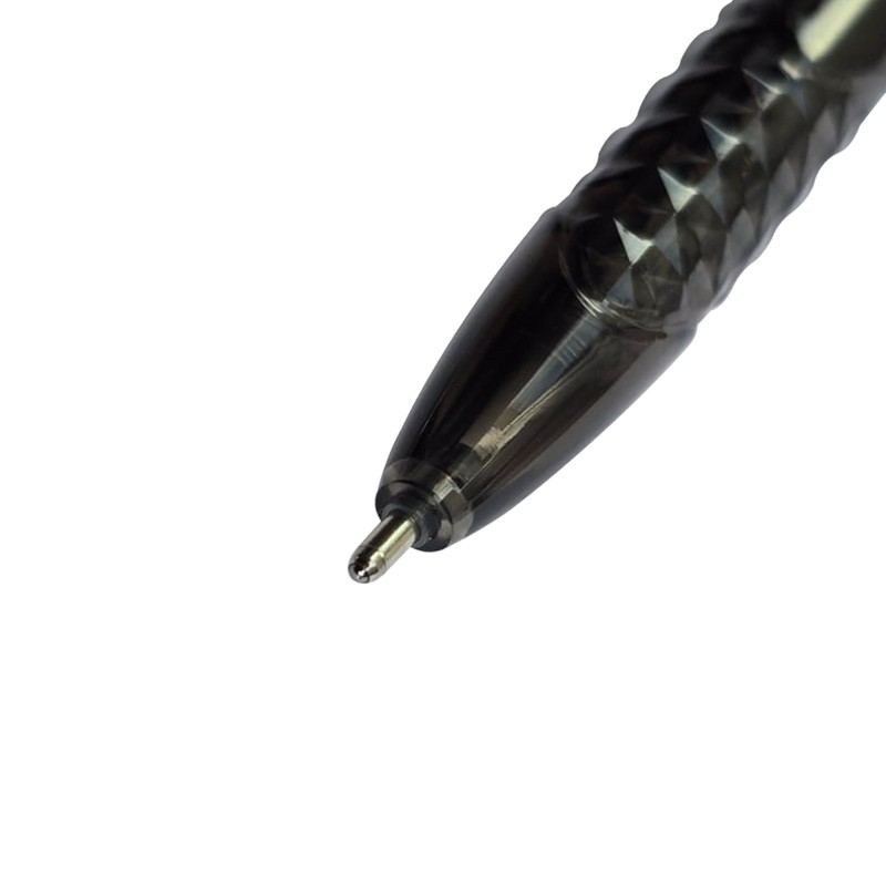 DIGNO Crysta Retractable Ballpoint Pens, BLACK, Medium Point (1.0mm), Pack