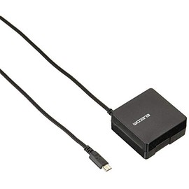 Elecom AC Charger, 2A Output, USB-A Female Included, 5.9 ft (1.5 m), Black