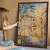 euwazram Solid Wood 24x30 Frame - Single Frame, Rustic Walnut