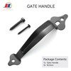 Gate Handle, Shed Door Handle with Latch, 1 Pack, Black