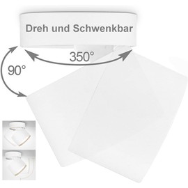 LED Aufbauspot Dimmbar Flach 230V Ø84x90mm Drehbar und Schwenkbar Weiß Matt inkl. 7W GX53 Leuchtmittel Warmweiß 2800K 550LM Aufbaustrahler Deckenspot Aufbauleuchte Wandleuchte