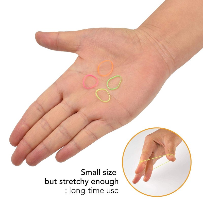 1000 Multi Pack Essential Mini Hair Rubber Elastics for Kids