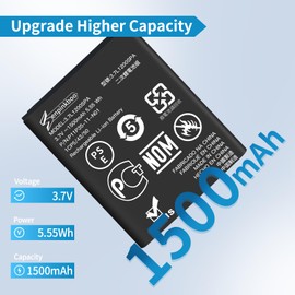 Senpinkboo for Texas TI-84 Plus CE Battery 1500mAh for Texas Instruments TI-84 CE Battery Part No. P11P35-11-N01/3.7L12005SPA 3.7V