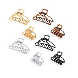 JORCEDI 8 Pcs Metal Hair Claw Clips Hair Catch Barrette Jaw Clamp For Women,Hair Claw Clips Clutcher,Hollow Vintage Strong Hold