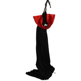 Regent Products Deluxe Adult Vampire Cape 47" Long, Purple or Red Satin Collard, One Size - Red Collar