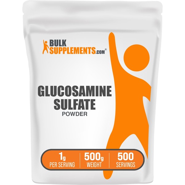 BulkSupplements Glucosamina Sulfato Potasio en polvo, 500 grams (17.6 oz)