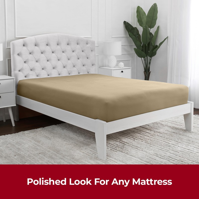 Mellanni King Size Fitted Sheets - All Around Elastic -
