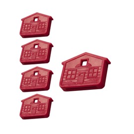 Lucky Line House Shaped Key Cap for KW1 & SC1 Key Ways, Red, 5/PK (162705)