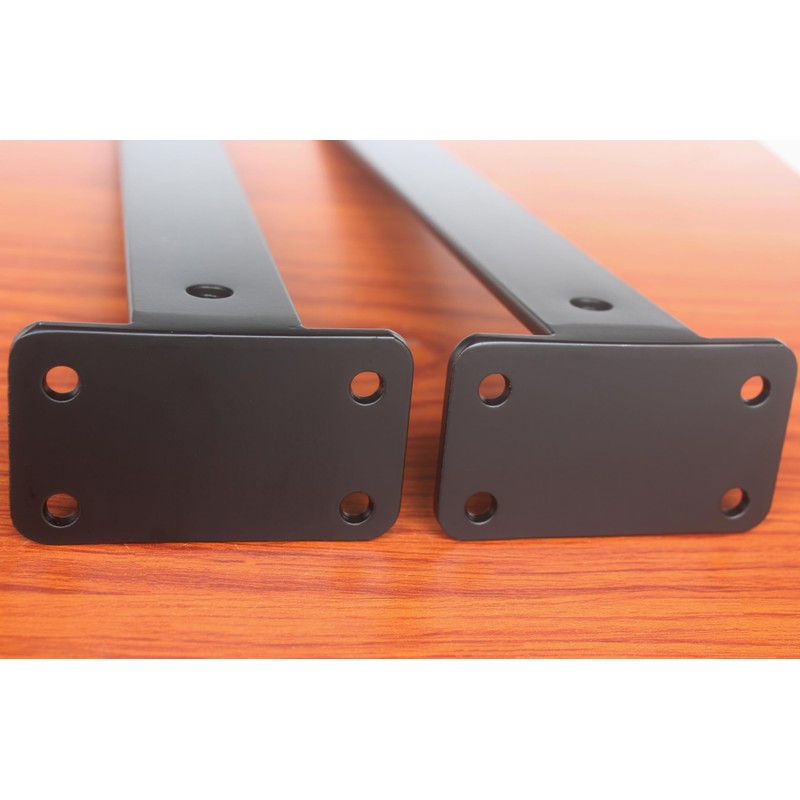 4 Pack - 16 inch Black Hidden L Shelf Bracket