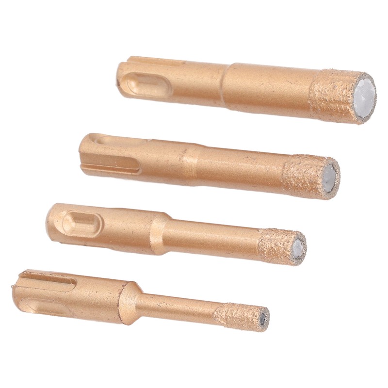 4PCS Brazed Hole Saw Kit Triangle Shank Tile Hole Opener