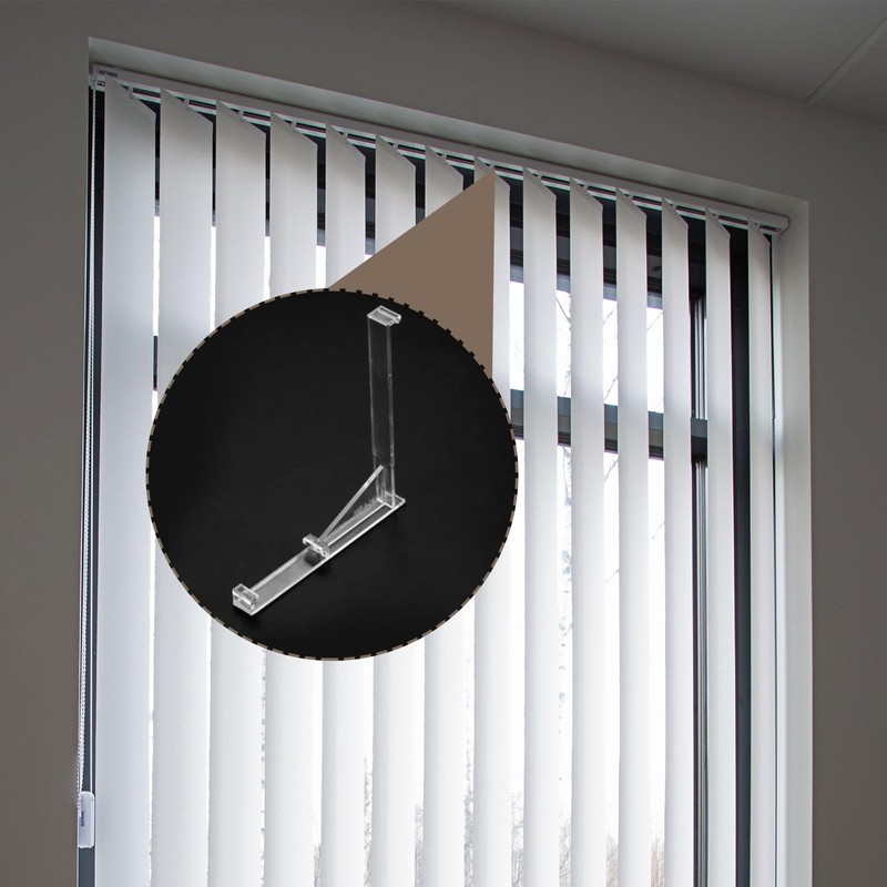 uxcell 8Pcs 3.5 Inch Clear Valance Clips, Hidden Vertical Blind