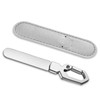 Double Sided Stainless Steel Nail File, Manicure Tool with Keychain