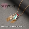Ticome Flag Map Scarf Necklace,Tassel Retro Gold Zinc Alloy Adjustable