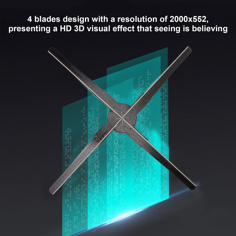 G552‑52 3D Holographic Advertising Machine 4 Blades 3D Hologram Fan
