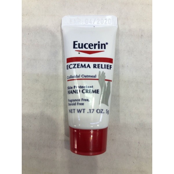 Eucerin hand cream eczema relief travel/sample size .14 oz 4g Lot of 8