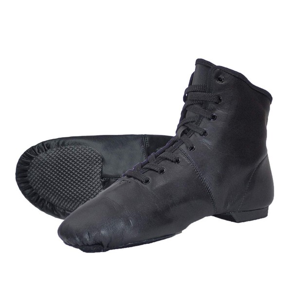 Jazz Dance Shoes Jazz Boots ZUM Rubber Sole Rubber Sole EVA ZUM ZJB5-G Black, Black