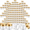 SATINIOR 36 Pieces Plastic Jars with Lids Round Leak Proof